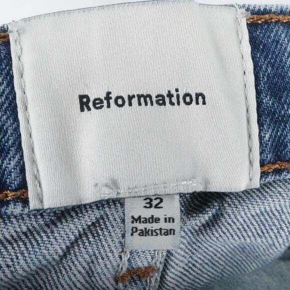 Reformation Jeans Womens 32 Alyssa Wide Leg Long‎ Denim Casual High Rise - Picture 3 of 15